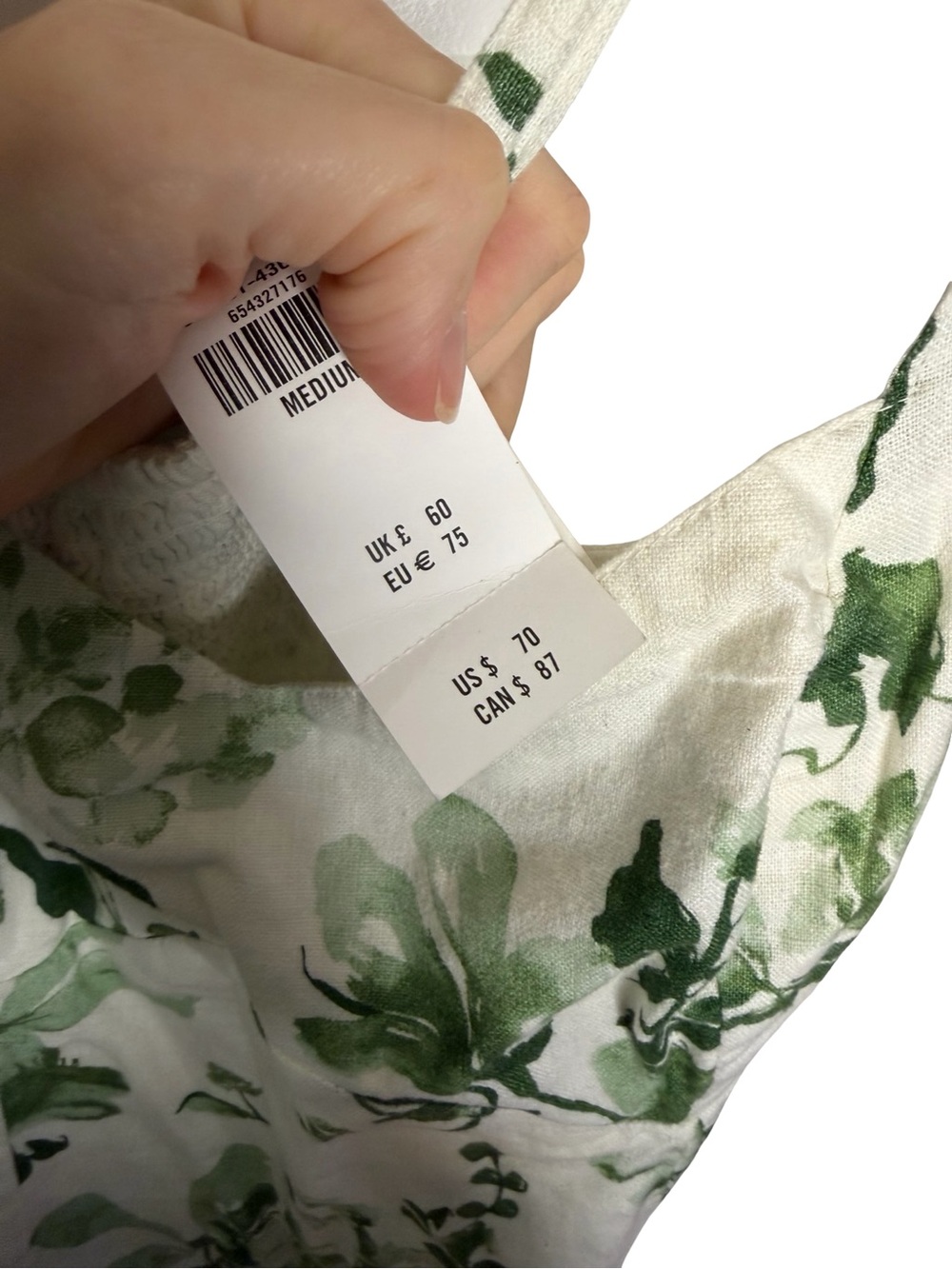 ✨🌿 Abercrombie & Fitch Floral Linen Blend Mini Dress Size Medium NWT 🌿✨ - Picture 4 of 6